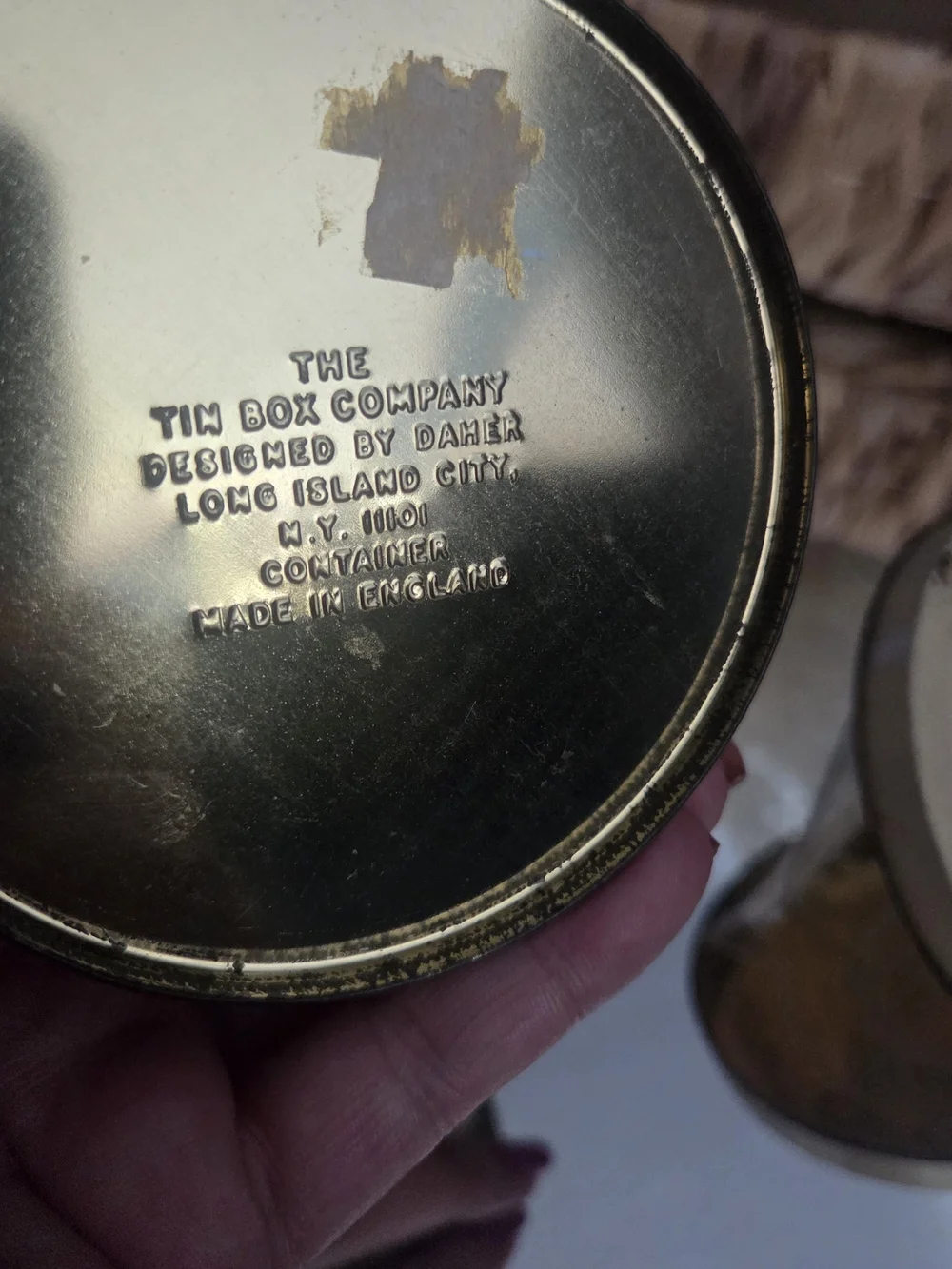 Vintage Butterfly Floral Tin Container with Lid – Made in England – Daher Tin
